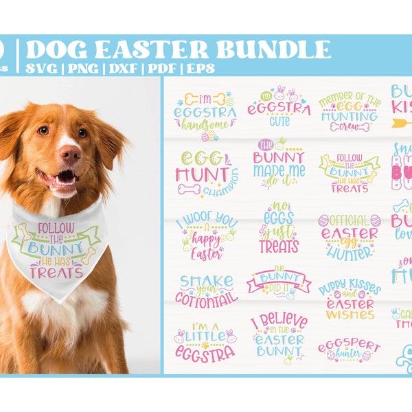 Easter Dog Bandana SVG, Dog Bandana SVG, Easter Dog svg, dog bandana sublimation, Easter pup bandana, Cut File for Cricut