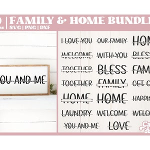 Family Knockout SVG Bundle | Monogram SVG Bundle | Home sign svg | Family sign svg | Farmhouse sign svg | -- Digital Download --