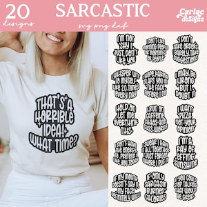 Funny Shirt Bundle, Sarcastic SVG Bundle, Funny Sarcastic Sublimation Designs, Cut File for Cricut