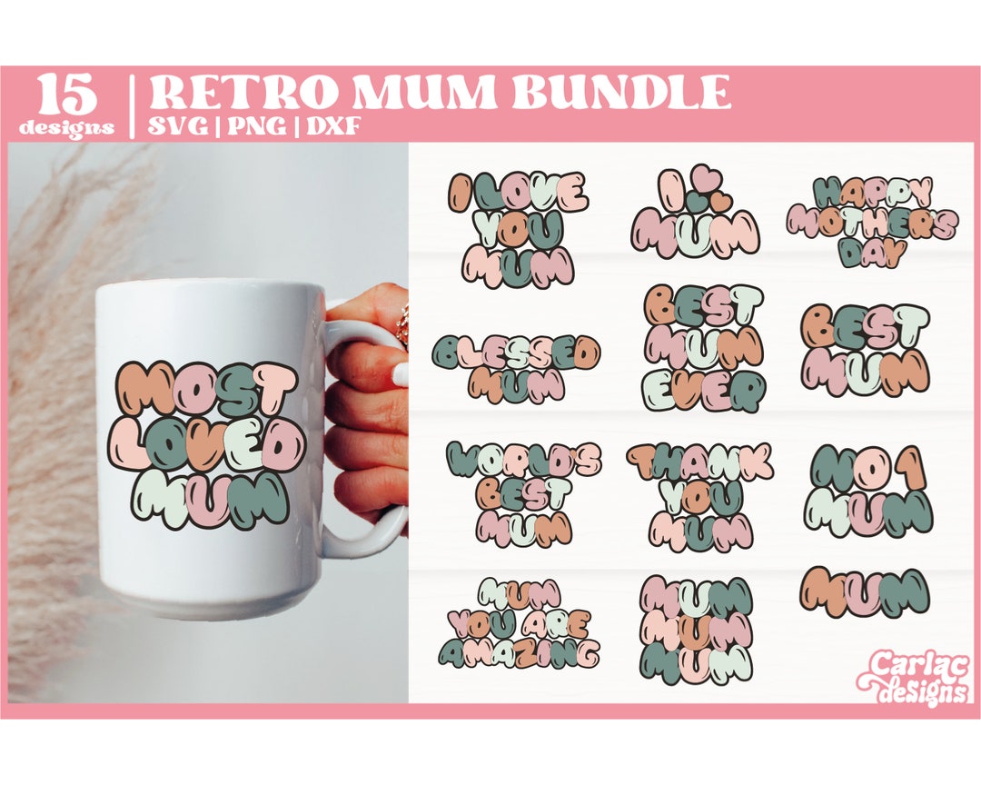 Mum SVG Bundle | Retro Mum SVG Bundle | Mother's Day Svg Bundle ...