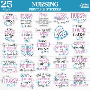 Nurse Stickers Bundle, Funny Nurse Stickers Bundle, Nurse Files -- Digital Download --