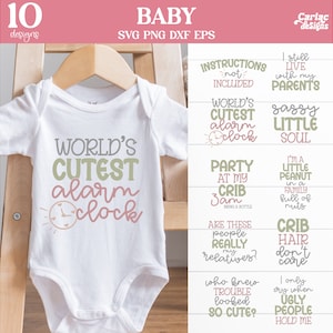 Grappige baby slabbetje SVG, baby SVG en sublimatie ontwerpen, baby gezegden SVG, peuter SVG en sublimatie ontwerpen, gesneden bestand voor Cricut