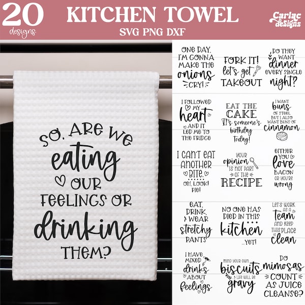 Funny Kitchen Towel SVG Bundle, Funny Kitchen SVG, Funny Tea Towel Sublimation, Kitchen Towel Sublimation, Cut File for Cricut