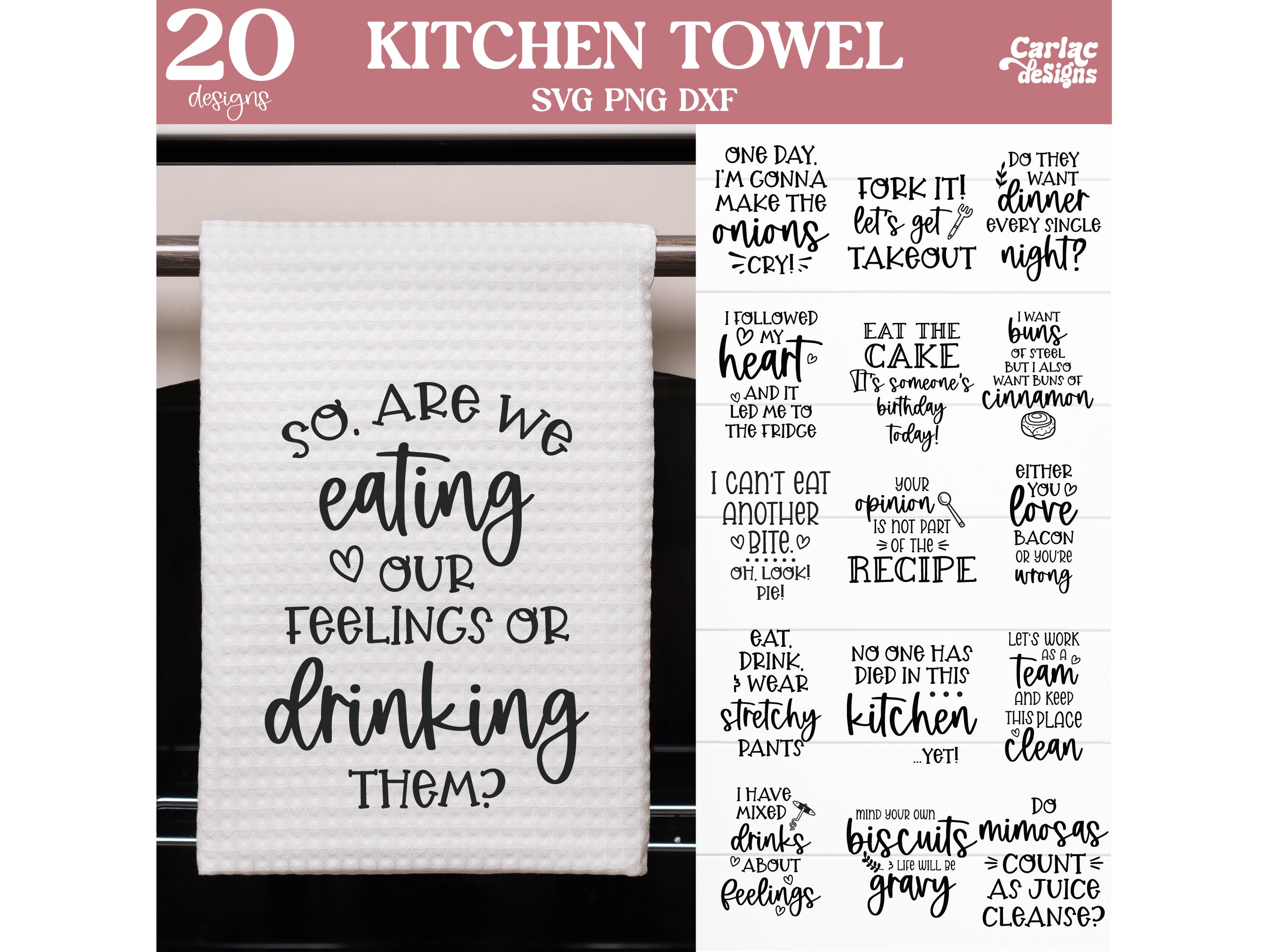 Dish Towel - Cute Kitchen Sayings! – Sass & Soul Designs