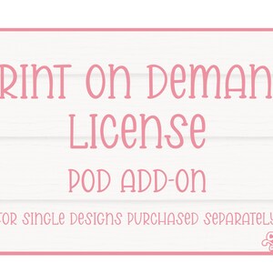 POD extended license for a Single Design | Extended license to sell on print on demand