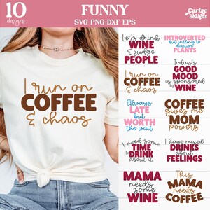 Funny Shirt SVG Bundle, Funny Sarcastic svg, Funny Mug Bundle, Sarcastic SVG Bundle, Cut File for Cricut