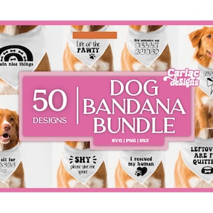 Lot de Bandana SVG pour chien, Bandana pour chien SVG, SVG drôle de chien, dessins de sublimation bandana pour chien, dessins de chien svg, svg pour amoureux des chiens, fichier coupé pour Cricut