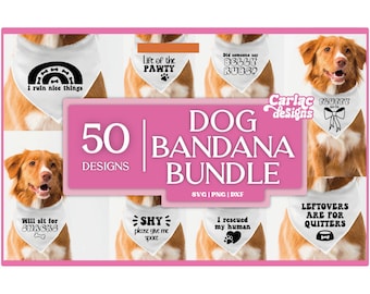 Dog Bandana SVG Bundle, Dog Bandana SVG, Funny Dog SVG, dog bandana sublimation designs, dog svg designs, dog lover svg, Cut File for Cricut