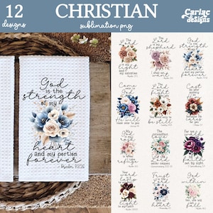 Kitchen Towel Sublimation Bundle, Christian Kitchen Towel Sublimation PNG, Religious Kitchen Towel Sublimation