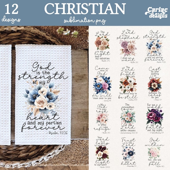 Kitchen Towel Sublimation Bundle, Christian Kitchen Towel Sublimation PNG, Religious Kitchen Towel Sublimation