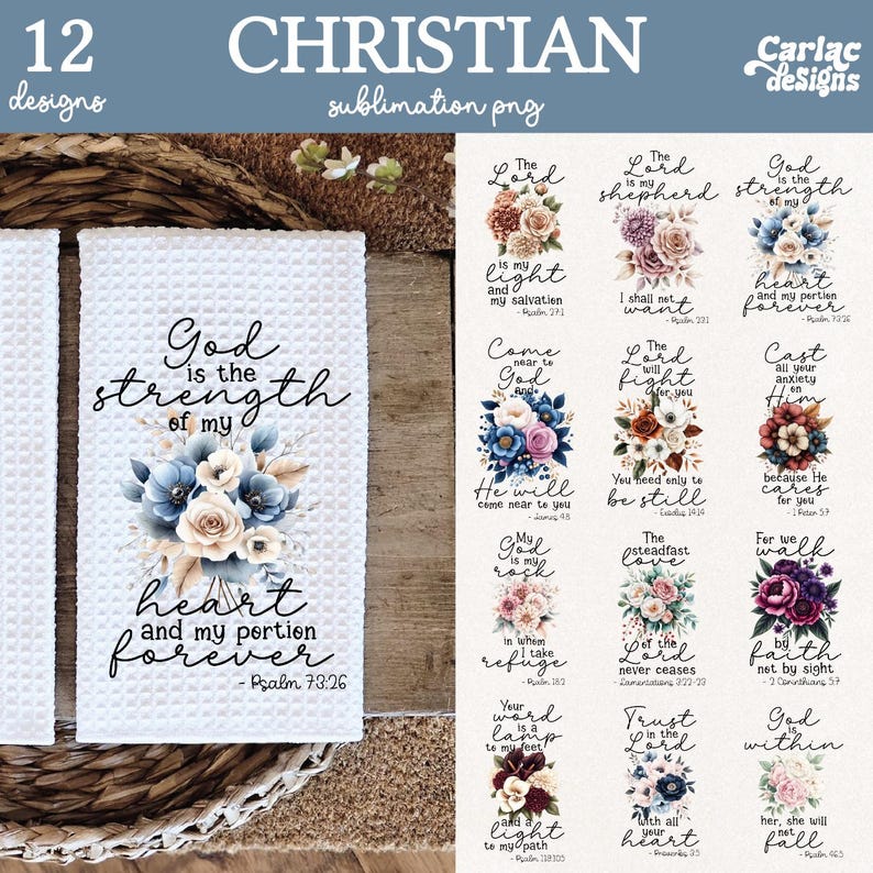 Christian Kitchen Towel Sublimation PNG