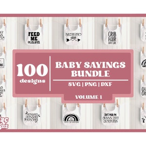 Funny baby SVG-bundel, baby slabbetje svg, babysublimatie, peuter SVG en sublimatie ontwerpen, gesneden bestand voor Cricut