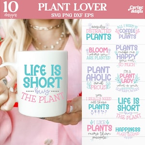 Grappige plant SVG-bundel, plantenbak citaat bundel, grappige plant sublimatie ontwerp, plantenliefhebber SVG en sublimatie ontwerpen, gesneden bestand voor Cricut
