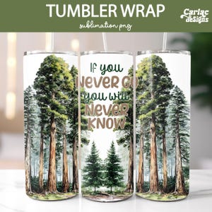 Camping Tumbler Wrap Sublimation, 20oz Skinny Tumbler Sublimation, Travel Tumbler Wrap, Adventure Tumbler Wrap, Mountains Tumbler Wrap