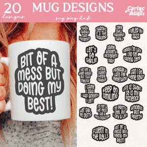 Funny Mug Bundle, Sarcastic SVG Bundle, Funny Sarcastic Sublimation Designs, Cut File for Cricut