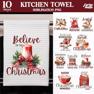 Sublimação de toalhas de cozinha, toalhas de cozinha de Natal, designs de sublimação de toalhas de chá, designs de sublimação de toalhas de cozinha retrô