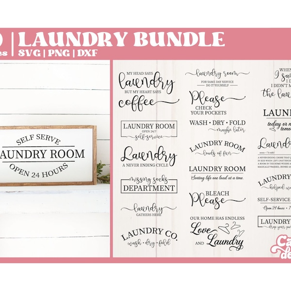 Funny Laundry SVG Bundle | Laundry Room Sign SVG Bundle  | Home sign svg | Family sign svg | Farmhouse sign svg | -- Digital Download --