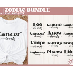 Pacote de svg do zodíaco, designs de sublimação e svg do signo do zodíaco, pacote de svg do signo do zodíaco, pacote de svg do horóscopo, arquivo de corte para Cricut