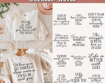 Christian Shit Sublimation Bundle, Faith Cut Files (Digital Download)