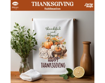 Kitchen Towel Sublimation, Thanksgiving Kitchen Towel, fall sublimation, pumpkins tea towel, pumpkins kitchen towel, thanksgiving tea towel