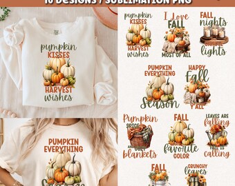 Fall T-shirt Sublimation Bundle (Digital Files)