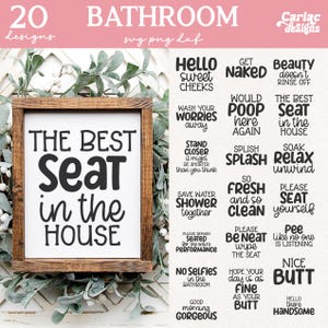 Grappige badkamer SVG-bundel, badkamer snijden bestand, toilet SVG, bestanden knippen voor Cricut