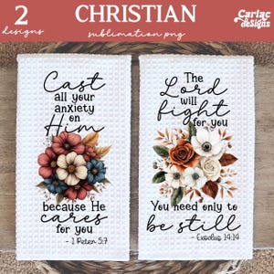 Kitchen Towel Sublimation Bundle, Christian Kitchen Towel Sublimation PNG, Religious Kitchen Towel Sublimation