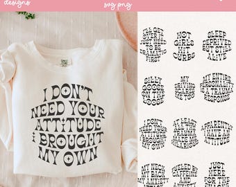 Funny SVG Bundle, Cricut Cut Files, Sublimation Designs (Digital Download)