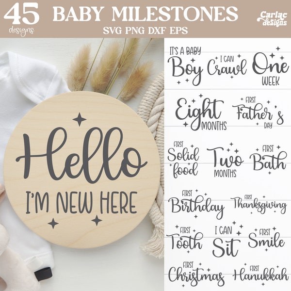 Baby Monthly Milestone Svg - Etsy