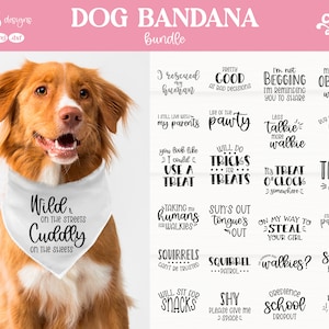 Hundehalstuch SVG Bundle Hundehalstuch SVG, lustiges Hund SVG Bundle, Hund Badana Sublimation Designs, geschnitten Datei für Cricut
