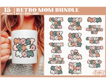 Retro Mom SVG Bundle | Mother's Day Designs (Digital Download)