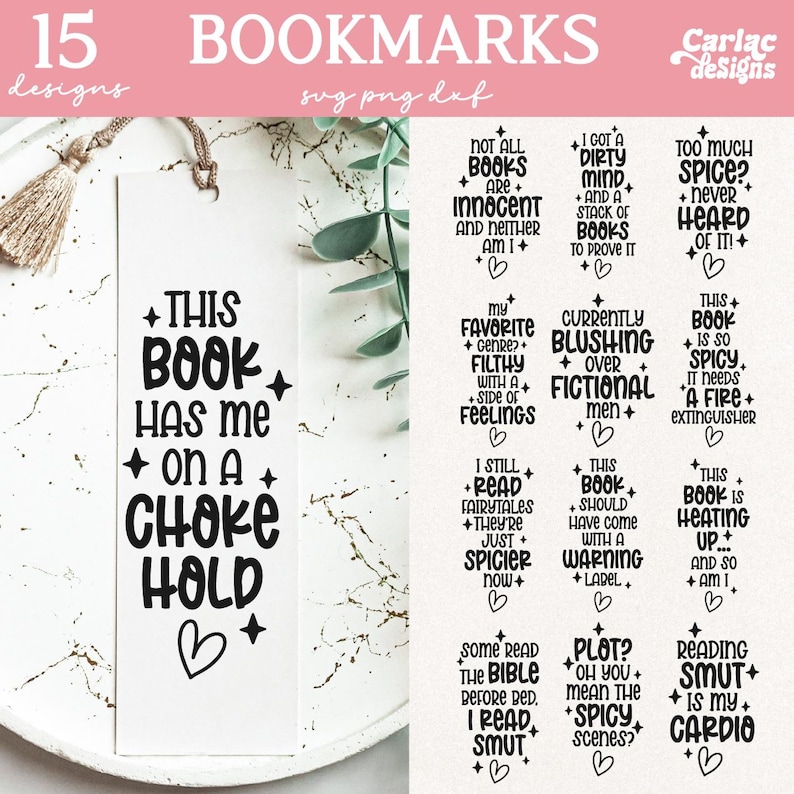 Smut Book Lover Bookmark SVG Bundle