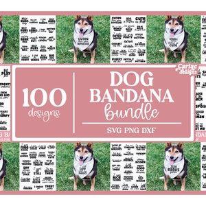 Hunde Bandana SVG Bundle, Hunde Bandana SVG, lustiges Hund SVG Bundle, Hund Badana Sublimationsdesigns, Schnittdatei für Cricut