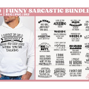 Funny and Sarcastic SVG Bundle, Funny Mug, Sarcastic SVG, Funny Sarcastic Sublimation Designs, Cut File for Cricut