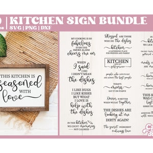 Kitchen SVG Bundle, Kitchen Sign SVG, Home sign svg, Family sign svg, Farmhouse sign svg, Cut File for Cricut