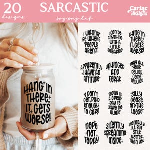Funny Mug Bundle, Sarcastic SVG Bundle, Funny Sarcastic Sublimation Designs, Cut File for Cricut