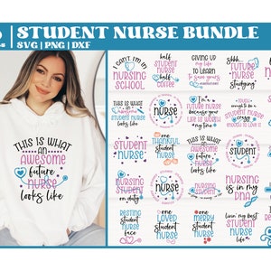 Student Nurse SVG Bundle | Nurse Sublimation | Funny Nurse SVG  | Nurse cut File for Cutting Machines | Vol1 | -- Digital Download --