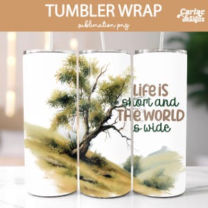 Camping Tumbler Wrap Sublimation, 20oz Skinny Tumbler Sublimation, Travel Tumbler Wrap, Adventure Tumbler Wrap, Mountains Tumbler Wrap