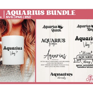 Pakiet SVG Aquarius | Pakiet SVG definicji znaku zodiaku | Pakiet SVG znaku zodiaku | Pliki do cięcia znaku zodiaku dla maszyn tnących | -- Pobieranie cyfrowe