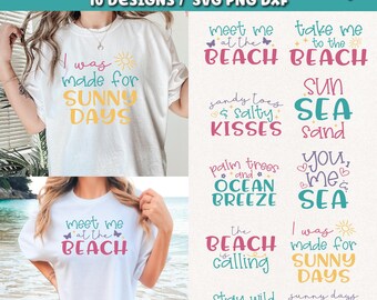 Summer Sublimation Designs, Beach SVG Cut Files Bundle (Digital Download)