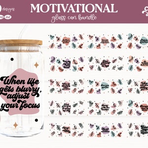 Motivierendes Glasdosenverpackung SVG-Bundle | Inspirierende Glasdosenverpackung | Glasdosenverpackung SVG | 16 Unzen Glasdosenverpackung | -- Digital Download --