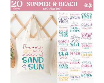Summer Beach SVG Cut Files Bundle (Digital Download)