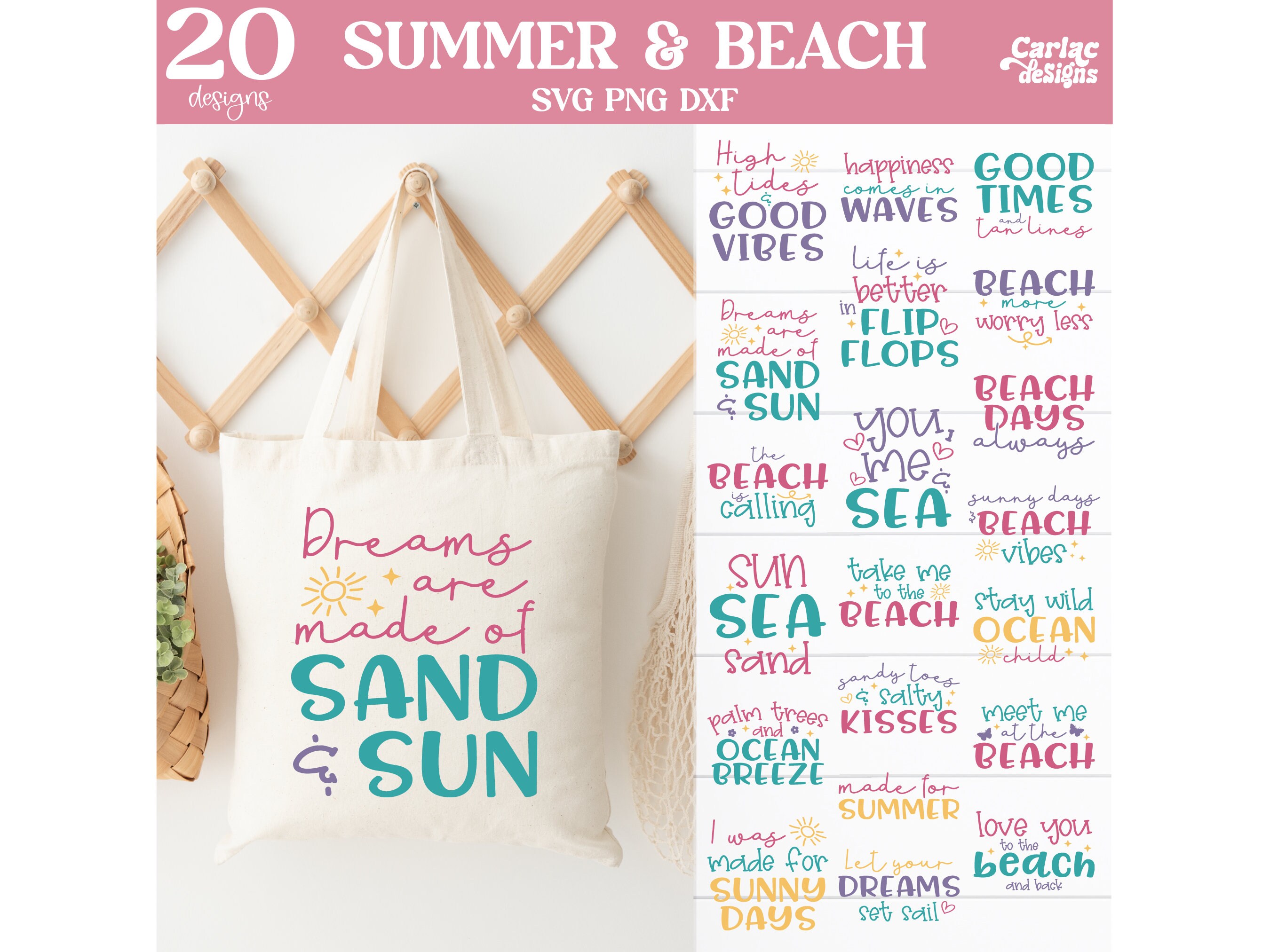 Summer Beach SVG Cut Files Bundle (digital Download) - Etsy