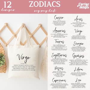 Zodiac Definition svg Bundle, Sternzeichen svg und Sublimationsdesigns, Sternzeichen svg Bundle, Horoskop svg Bundle, Cut File für Cricut