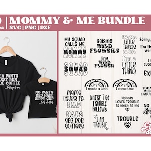 Pacote Svg mamãe e eu | Pacote de camisetas combinando | Arquivos de corte para máquinas de corte | -- Download digital --