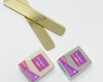 Guías de espesor para arcilla polimérica acrílica / Reglas de profundidad de 3 mm