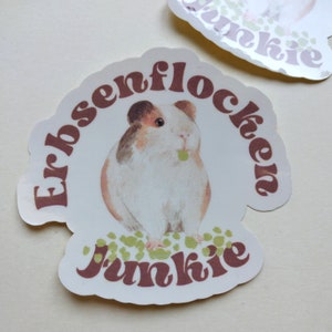 Pea Flakes Junkie Sticker - Cochon d’Inde, Cadeau,