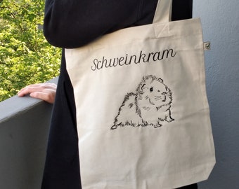 Meerschweinchen Tote Bag, bestickt, Geschenkidee für Meerschweinchenbesitzer, Tierfreunde und Tierärzte