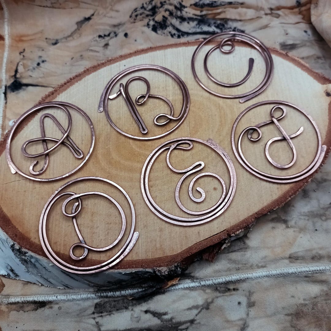 Personalised Hand Crafted Bookmarks, Initials - Hand Forged Solid ...