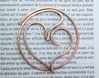 Handcrafted Heart Copper Wire Bookmark – A Unique and Timeless Gift for Bookworms, Valentines Day Gift, lifetime bookmark, gender neutral